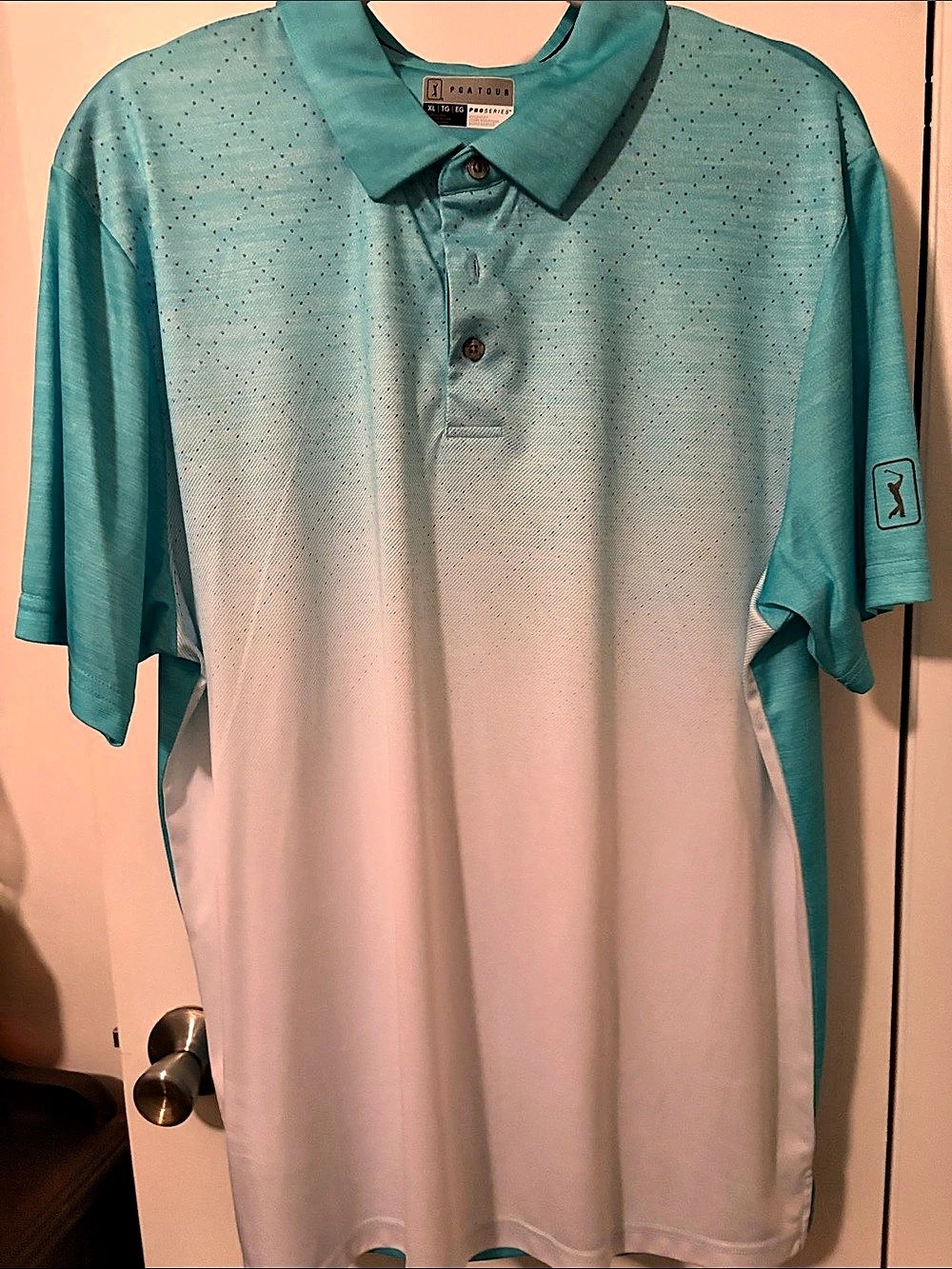 PGA TOUR Men's Polo Shirt Blue Waist XL